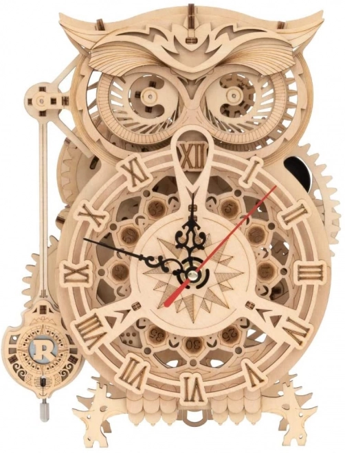 Sova - Horloge à pendule à piles - Kit de construction en bois 3D