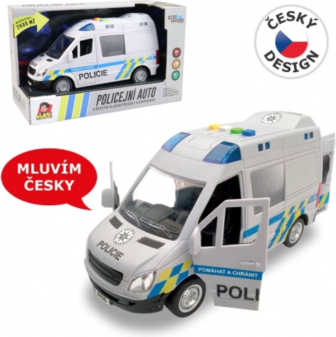 Fourgon de police automatique avec sons et lumières, à inertie 21 cm