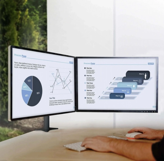 Deux types de montage pour chaque bureau