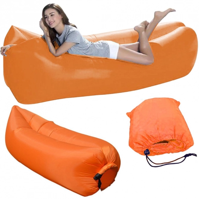 Canapé gonflable extensible Lazybag orange