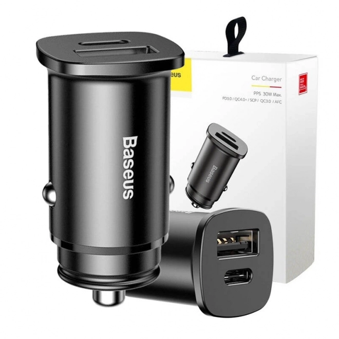 Chargeur rapide de voiture Baseus 30W noir