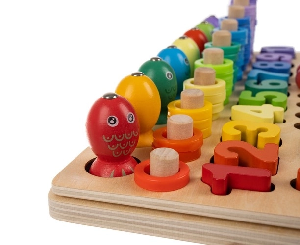 Puzzle en bois à mosaïque avec billes