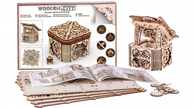 Casse-tête mécanique en bois Boîte Mystérieuse