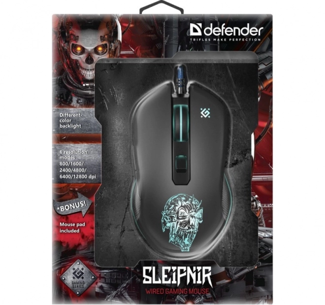 Souris de jeu Defender Sleipnir GM-927 avec 12800 DPI et 6 boutons