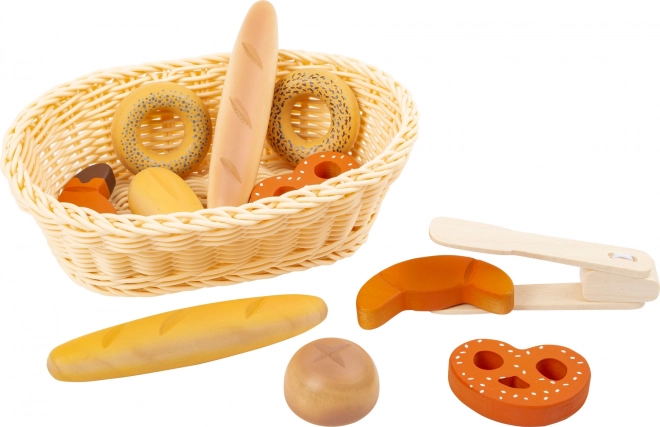 Small Foot set en bois de pâtisseries fraîches dans une corbeille