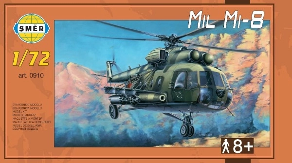 Maquette Mil Mi-8 1:72 25,5x29,5 cm dans une boîte 34x19x6cm
