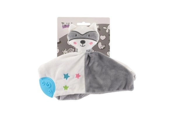 Raton Laveur en Peluche Dormeur avec Hochet 20x20 cm