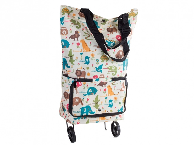 Sac de courses à roulettes avec roues d'épaule pliantes