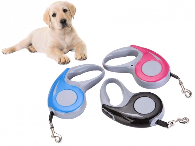 Harnais automatique pour chien avec verrouillage 5 m 15 kg – Blanc-noir