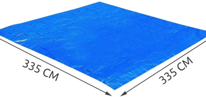 Dimensions généreuses 335 × 335 cm