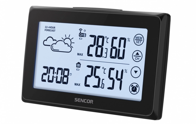 Station météorologique numérique avec écran tactile et capteur