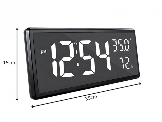 Horloge numérique avec écran LED et fonction de mesure de la température et de l'humidité