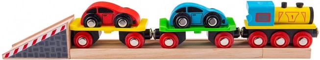 Train coloré avec voitures pour un jeu créatif