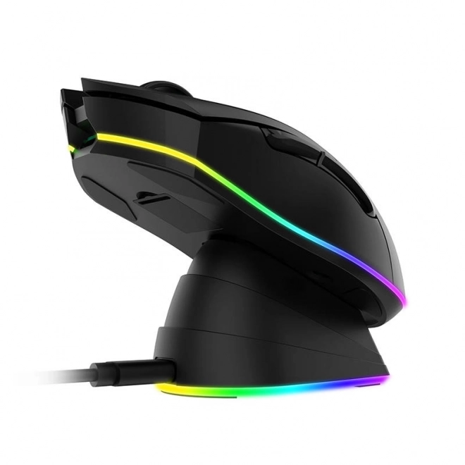 Souris de jeu sans fil avec éclairage RGB et station de recharge Dareu EM901X