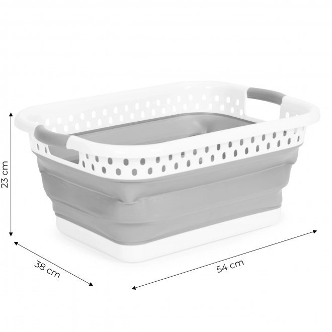 Panier à linge pliable bol en silicone blanc-gris 20 l de ModernHome