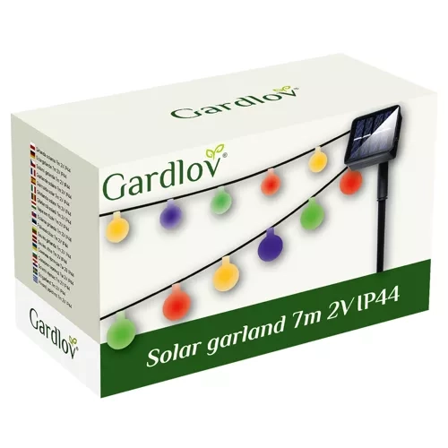 Guirlande solaire avec lumières multicolores Gardlov