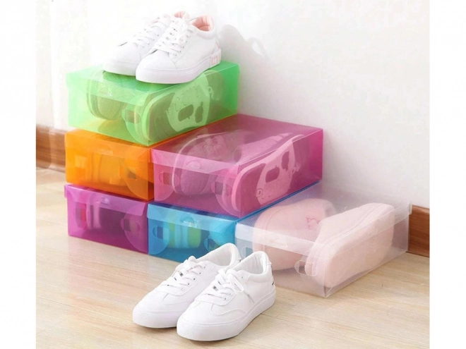Boîtes à chaussures transparentes multicolores 10pcs