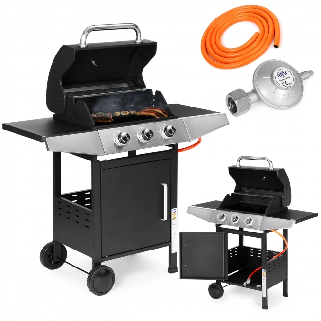 Barbecue de jardin à gaz avec 3 brûleurs