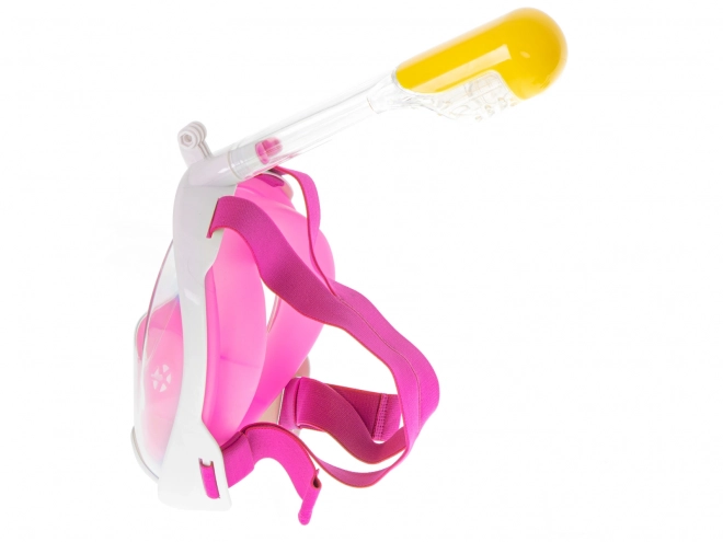 Masque complet pliable avec tuba S/M rose
