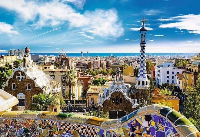 Motif emblématique du parc Güell à Barcelone