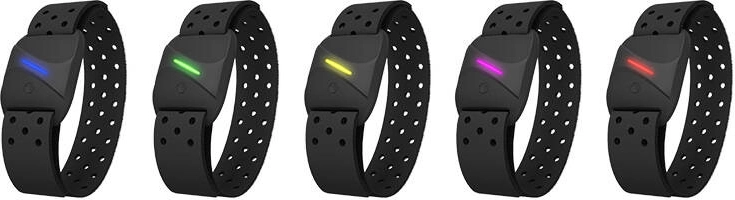 Indicateur LED à cinq couleurs des zones de fréquence cardiaque