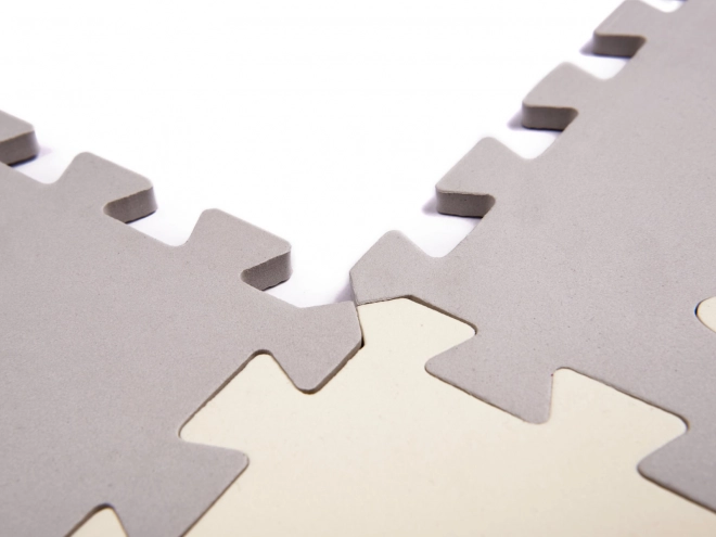 Puzzle mousse beige contrastée avec animaux