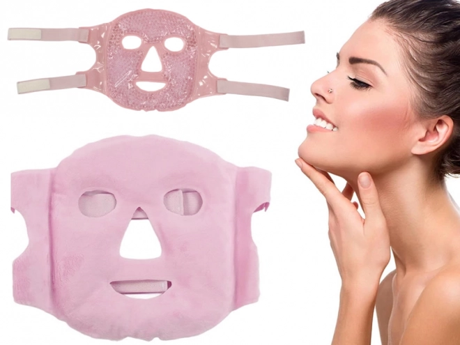 Masque facial de refroidissement gel chauffant yeux relx – rose
