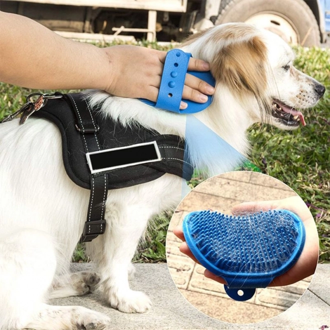 Brosse de massage pour chiens - vert