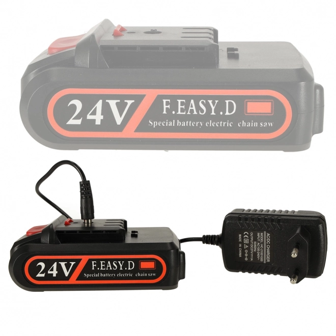 Mini scie à chaîne à batterie dans une mallette