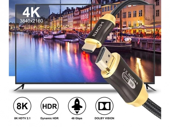 Câble HDMI ultra vitesse 8k 60hz 4k 120hz or 3m