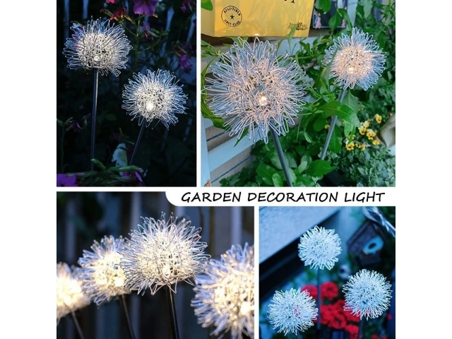 Lampe LED de jardin solaire en forme d'arbre - 2 pièces