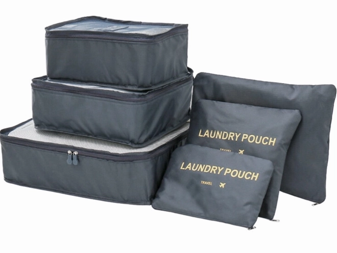 Organisateurs de voyage en filet pour bagage x6 – gris