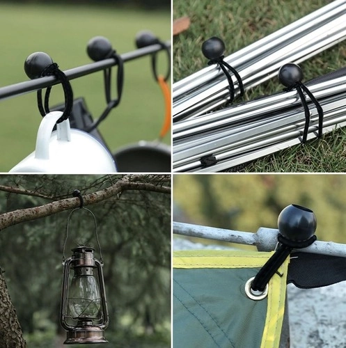 Ensemble d'attaches élastiques avec boule pour abris - 10 pièces