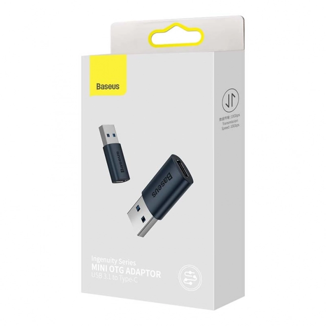 Adaptateur Baseus USB-A vers USB-C – Bleu
