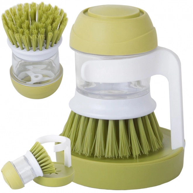 Distributeur de liquide pour brosses de cuisine pour le lavage et le récurage de la vaisselle, avec support – zelený