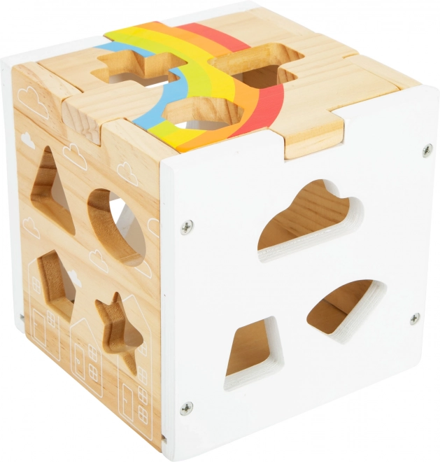 Petit Pied Cube d'insertion motorique arc-en-ciel