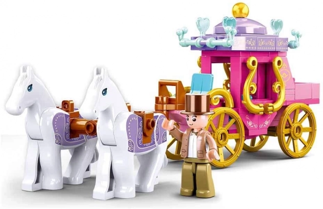 Sluban Rêve de Fille Kit de Construction Carrosse Époque avec Chevaux