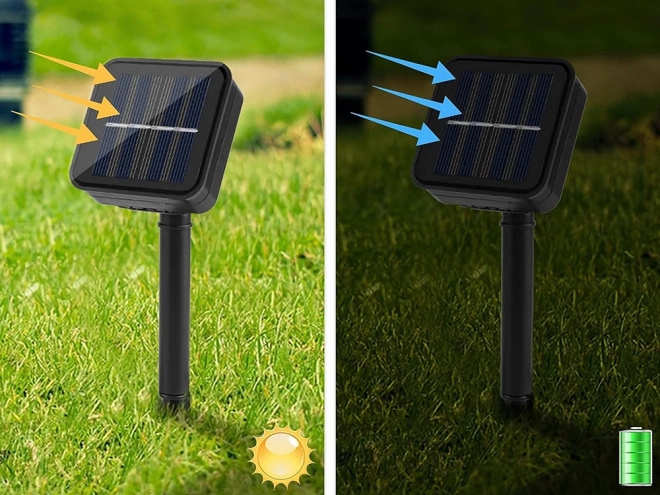 Guirlande lumineuse solaire de jardin multicolore