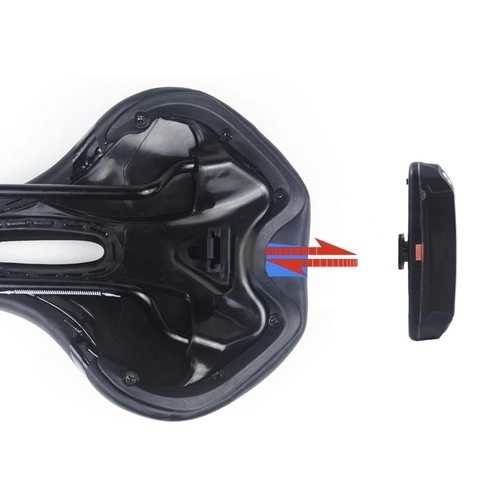 Selle de vélo étroite avec ventilation et feu arrière