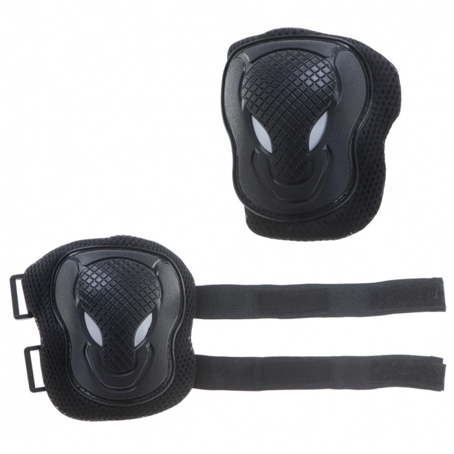 ensemble noir de protections genoux, coudes et poignets