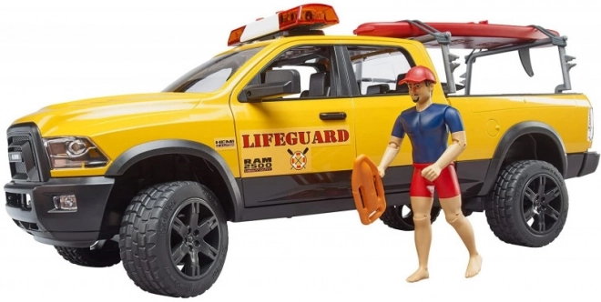 Bruder Dodge RAM patrouille côtière avec sauveteur et accessoires