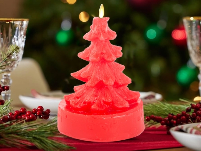 Bougie parfumée de Noël en forme de sapin
