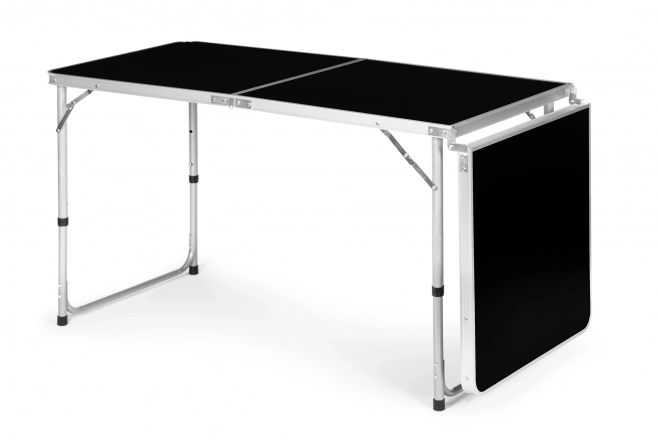 Table de camping pliable noire plateau 180 x 60 cm