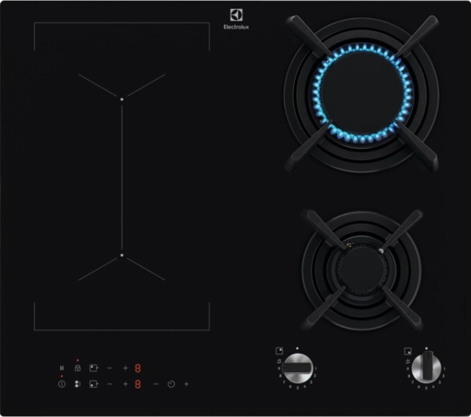 Table de cuisson combinée induction et gaz