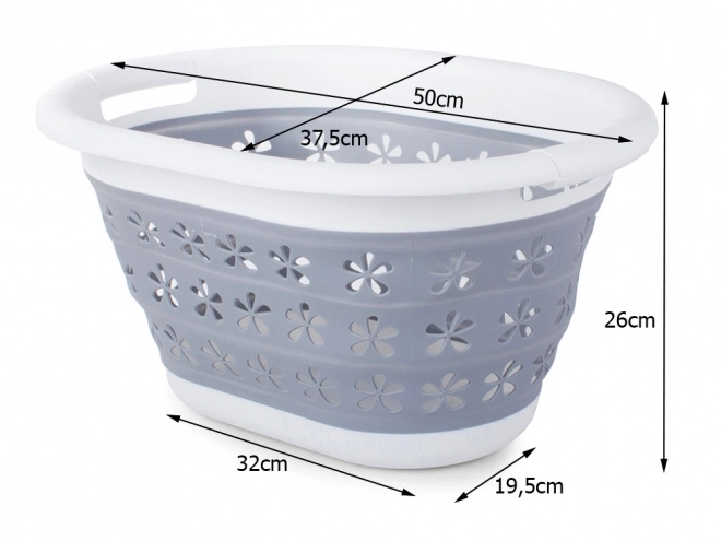 Bassine en silicone pliable pour linge