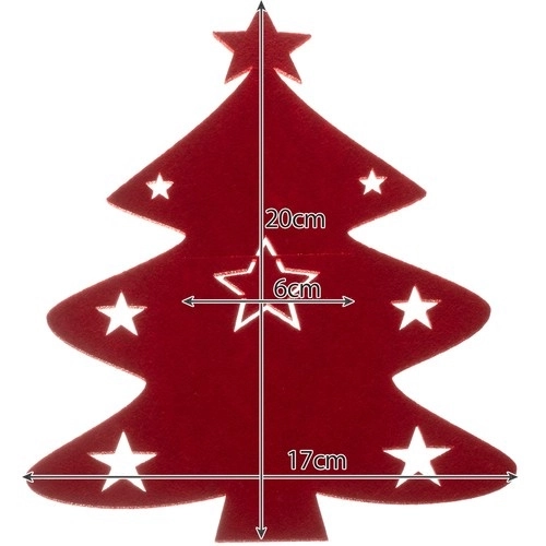Accessoires de Noël pour couverts - sapins Ruhhy, 12 pièces