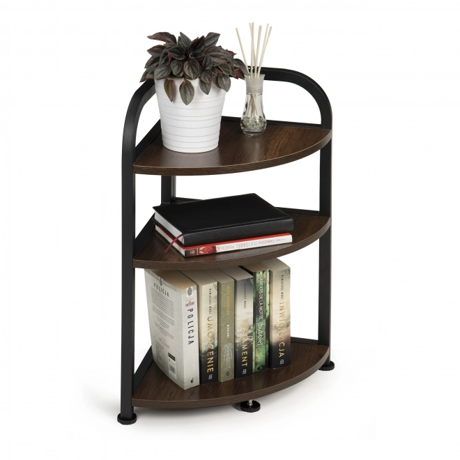 Étagère d'angle ModernHome de style loft, 3 étagères