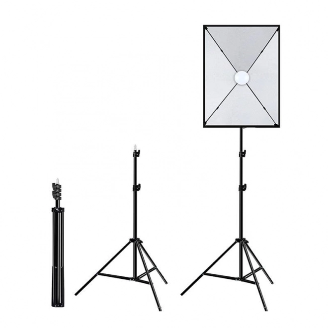 Ensemble de studio Puluz Softbox 50x70 cm avec trépied et ampoule LED