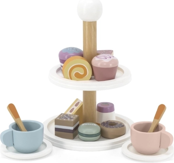 Présentoir à deux étages pour un service attrayant