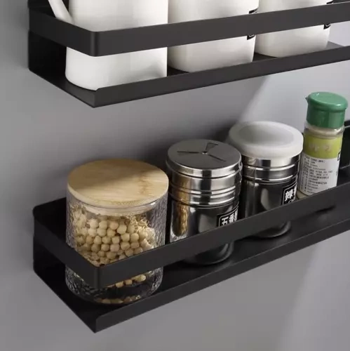 Étagère de salle de bain noire Ruhhy 19188